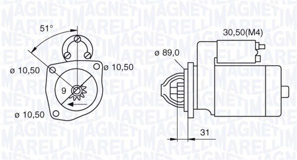 MAGNETI MARELLI Стартер 063522300060